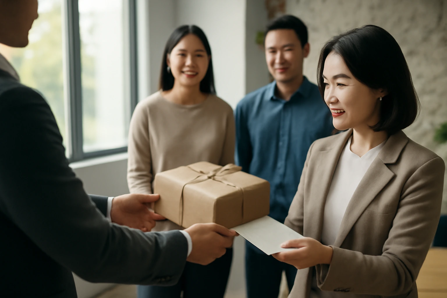 Quà chung của cả nhóm: góp tiền, chọn món, ai trao